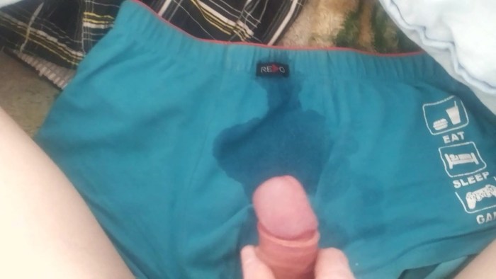 Cum on women's panties