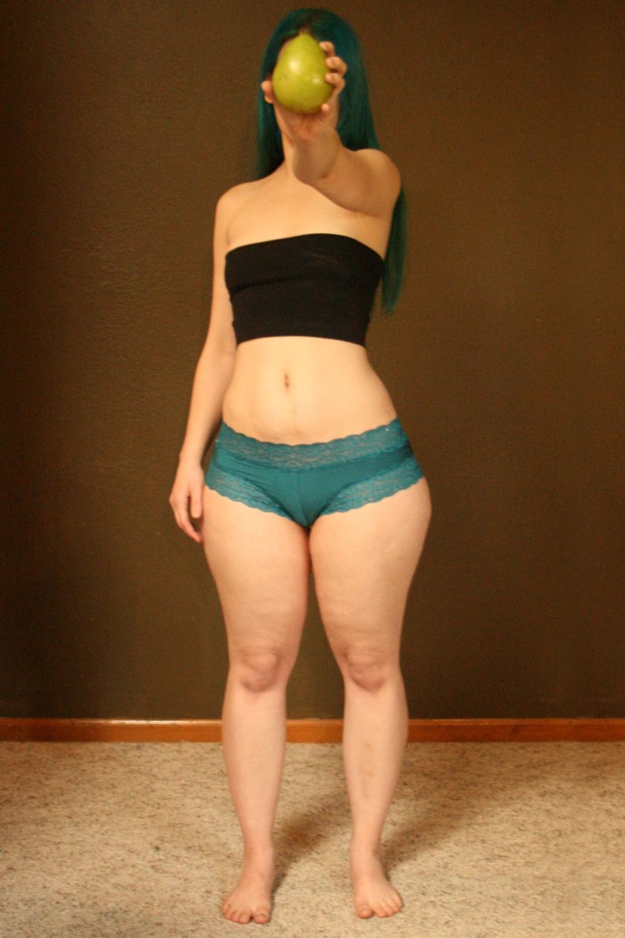 Fat girls with a pear figure