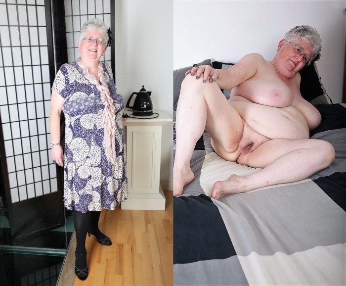 Ugly Mature in and without clothes