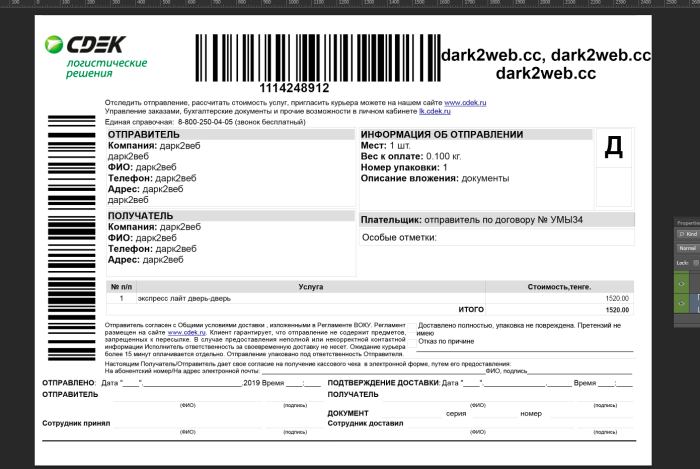 Photos of Russian looters of the SDEK receipt