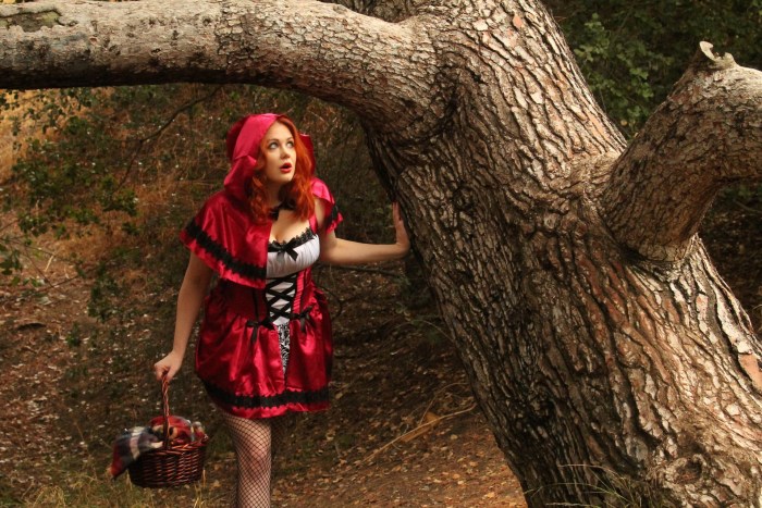 Red hat costume for a girl