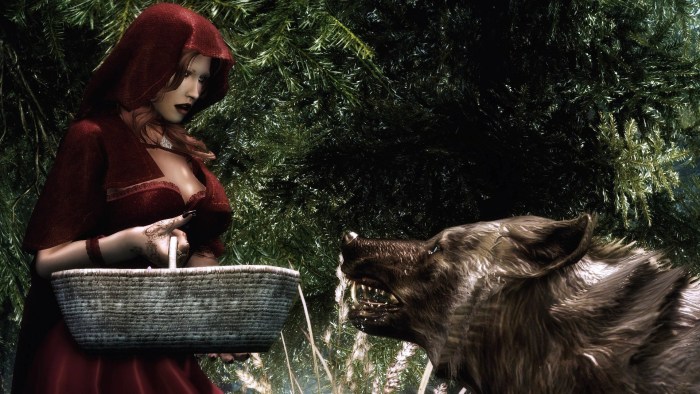 Erotic costume of red cap