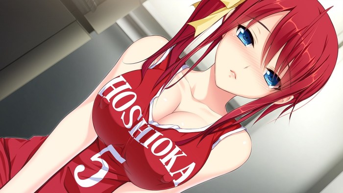 The chest falls out of the blouse