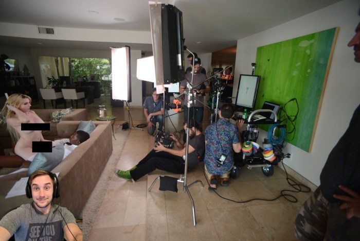 On the set in the porn industry