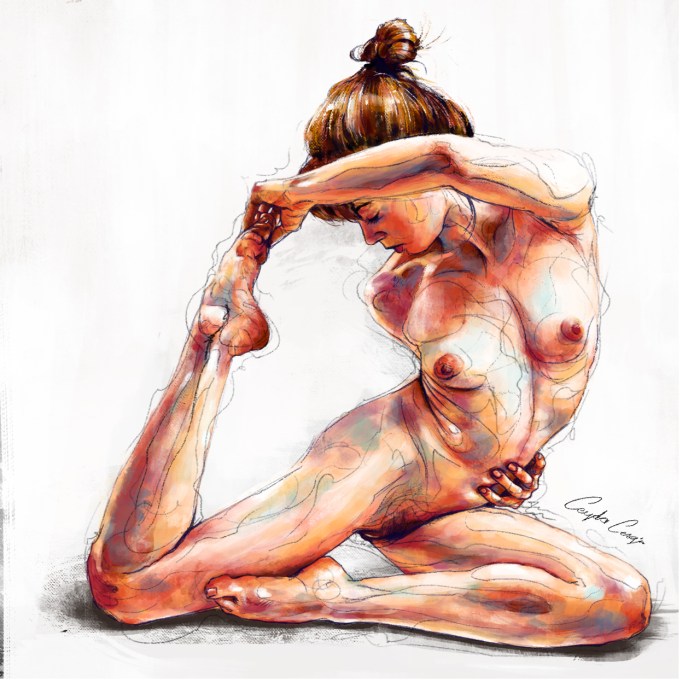 Realistic drawings of naked women