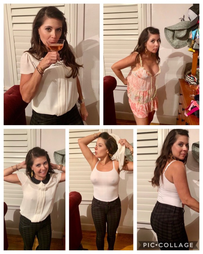 A dressed undressed collage