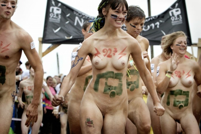 Naked mothers in public