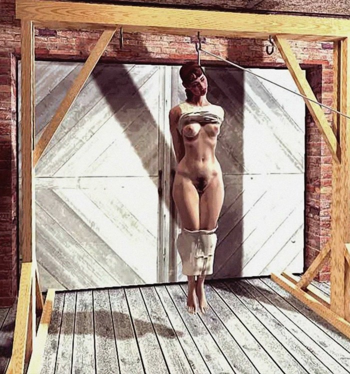 Hanged naked women