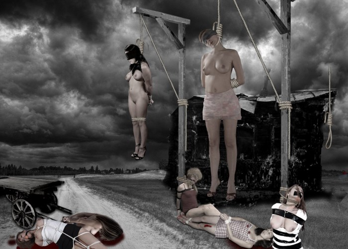 Erotic executions of naked women