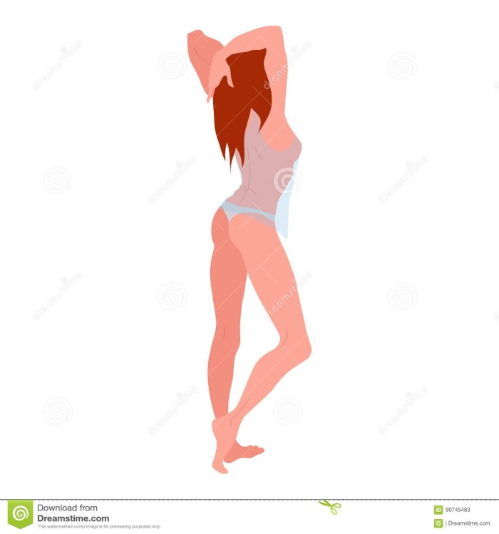 Girl stands right in full growth