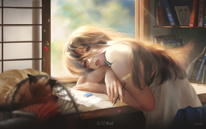 Panda on the background of Sakura