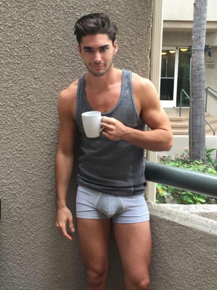 Arts of a young man in shorts