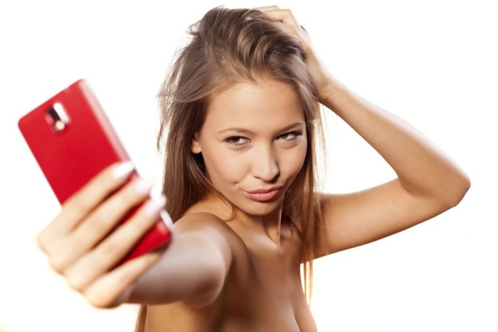 Shows a smartphone