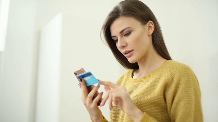 Shows a smartphone