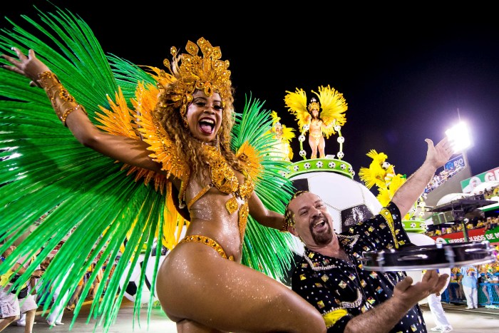 Brazilians on the carnival in Rio de Janeiro
