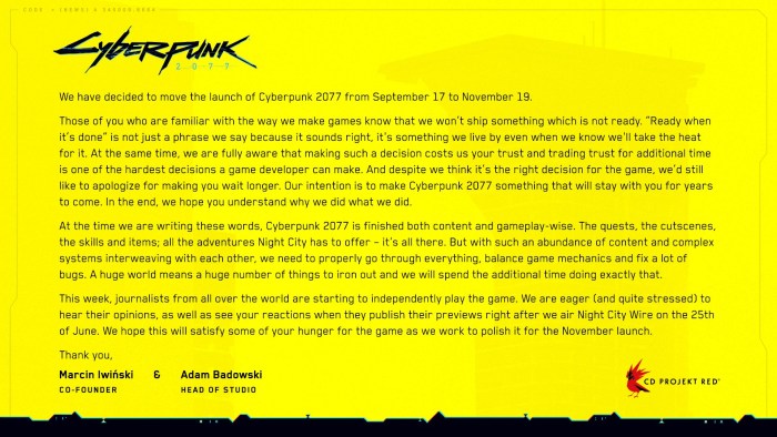 Cyberpunk 2077 transfer