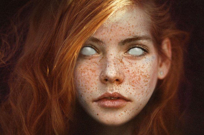 Girl with freckles