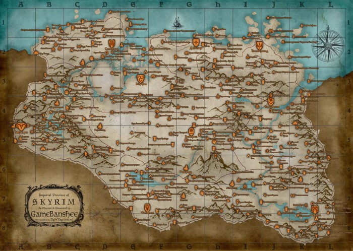 The Elder Scrolls v Skyrim map