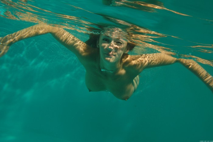 Beautiful naked under water