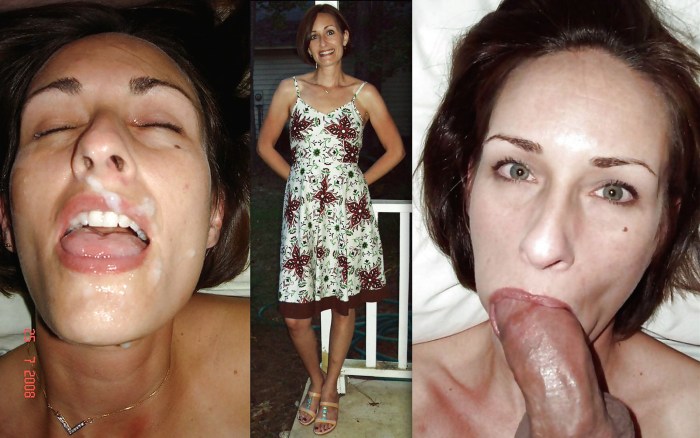 Faces of girls before and after Cumshot