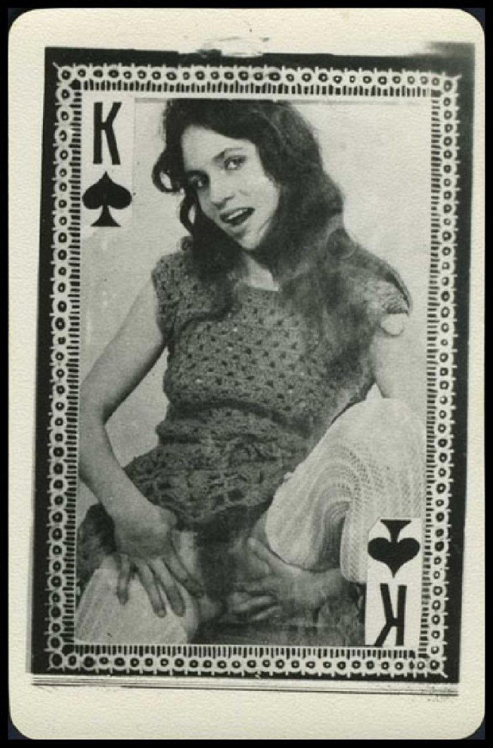Playing cards with naked girls