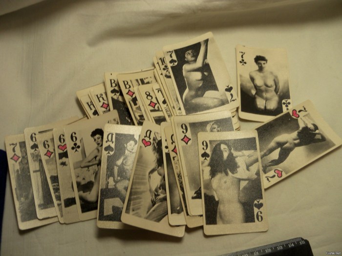 Erotic playing cards