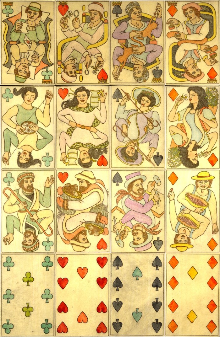 Playing cards with girls nude