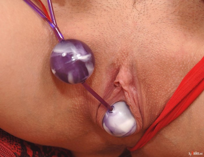 Girls with vaginal balls