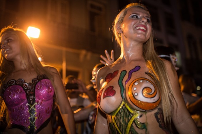 Naked Brazilians at the parade