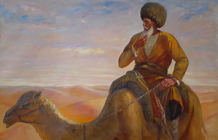 Turkmen artist Isanguly Gosangulyev. Portrait