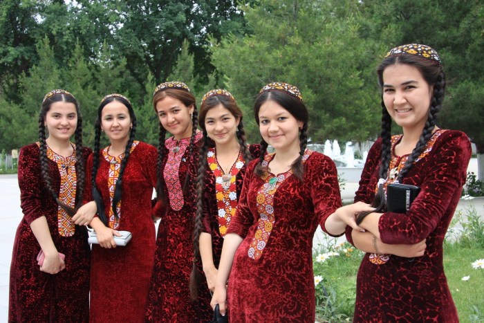 Turkmenistan woman in ordinary life