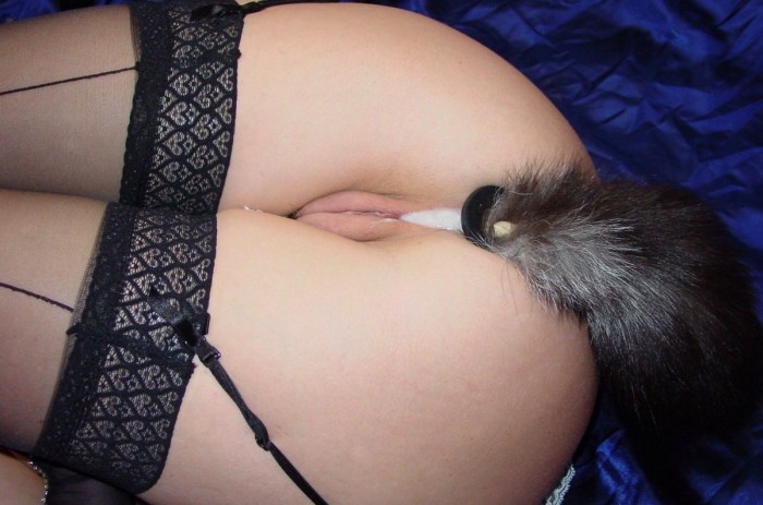 Girl with anal tail