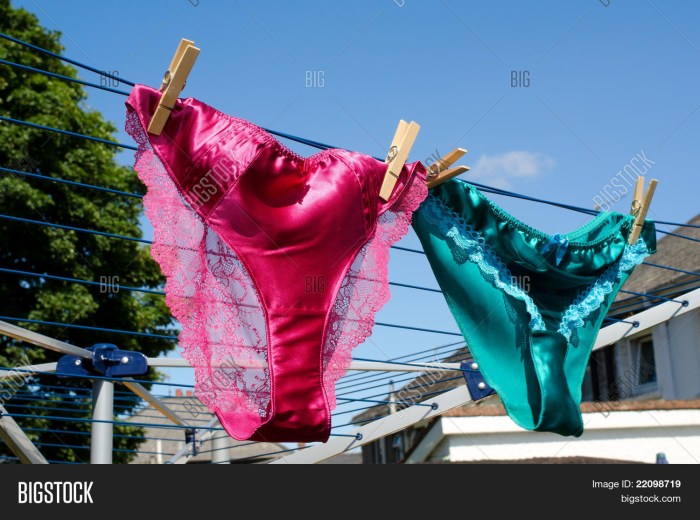 Women's panties on ankles