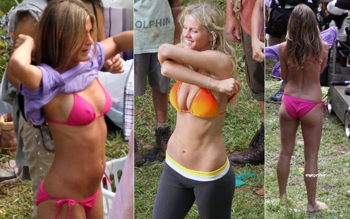 Jennifer Aniston chest in films