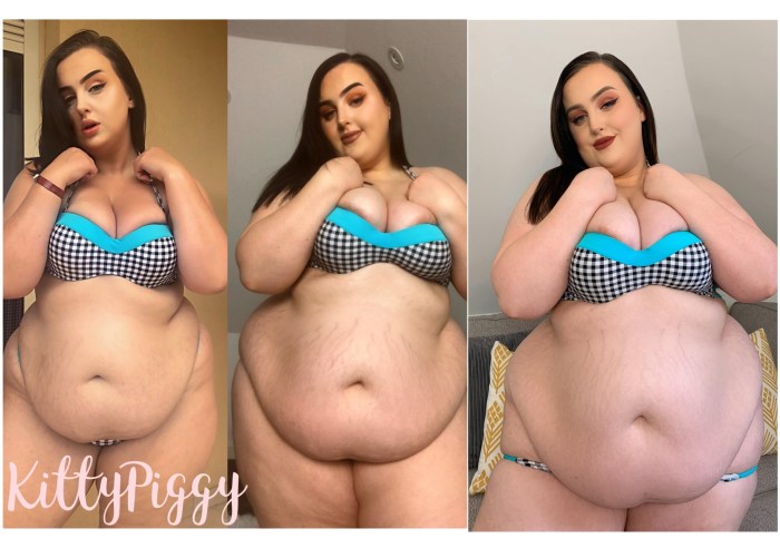 The fat girl was overeating