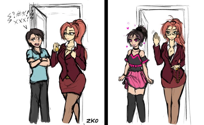 Girls end under hypnosis