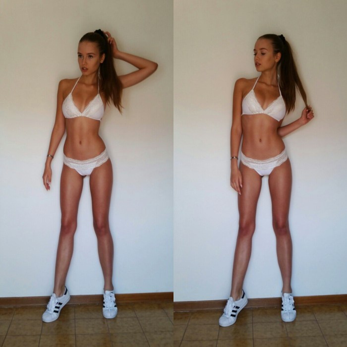 Polina Knorosis in a swimsuit