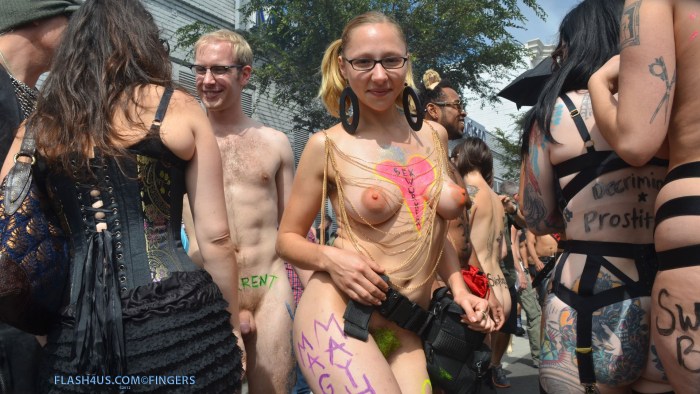 Undressed in front of the public