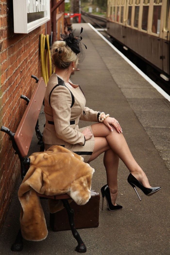 Linda. Bareham on stilettos