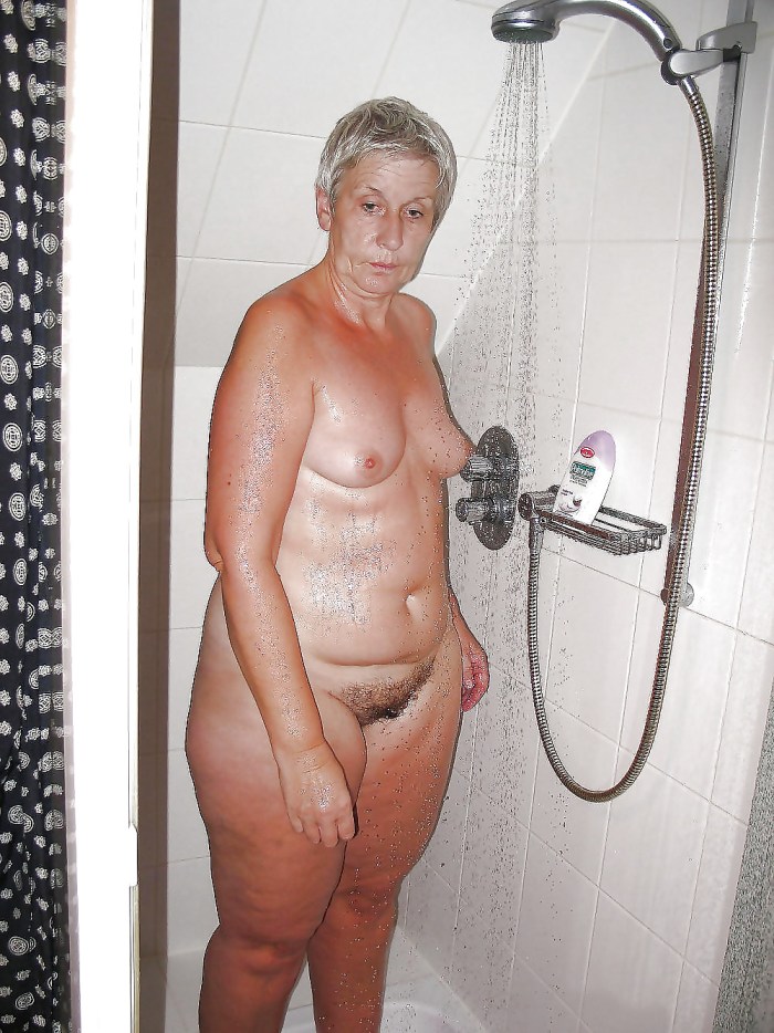 Naked adult women in the bathroom