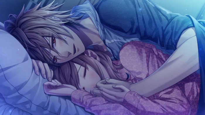 Anime the couple is sleeping