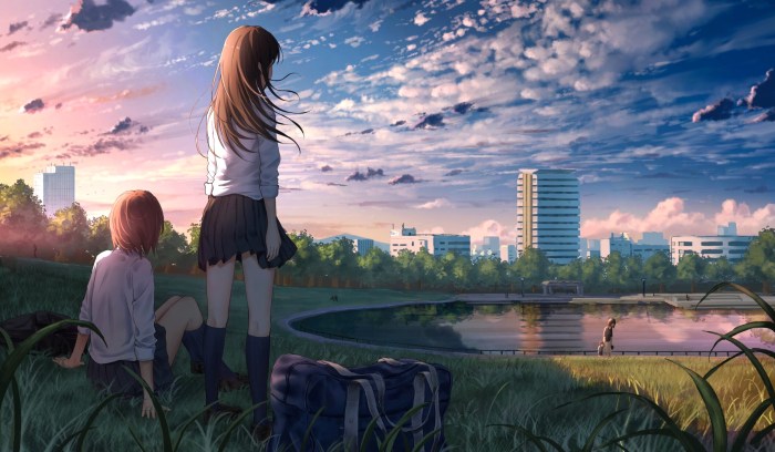 Anime sleeps at night