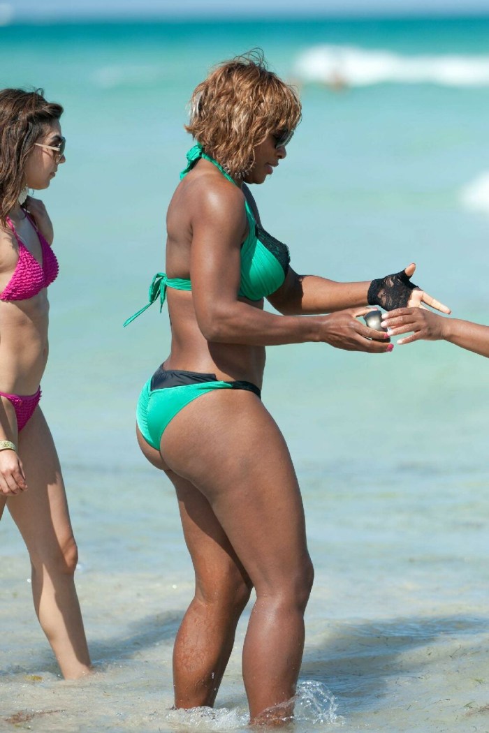 Caroline Williams in a swimsuit