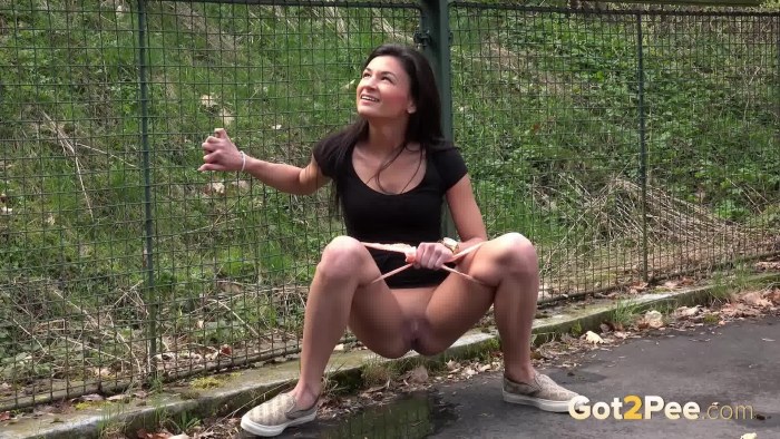 The girl sat on the fence XXX