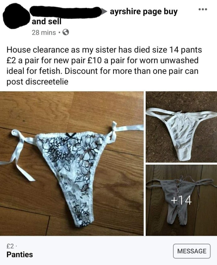 Lace panties female dirty
