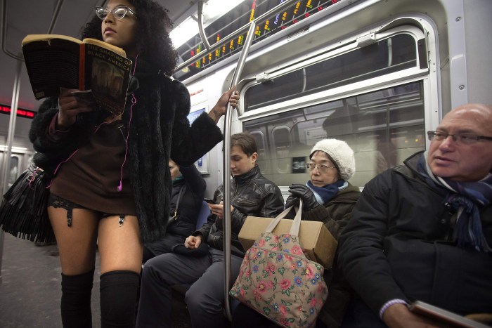 They pressed in the subway
