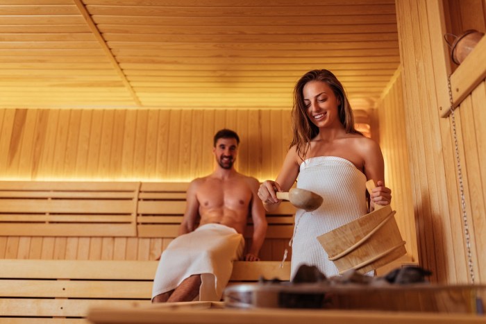 Women in the steam room