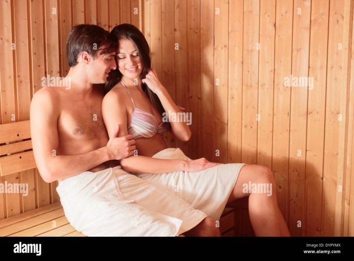 Love is in the steam room