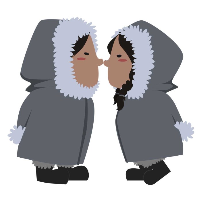 The kiss of the Eskimos
