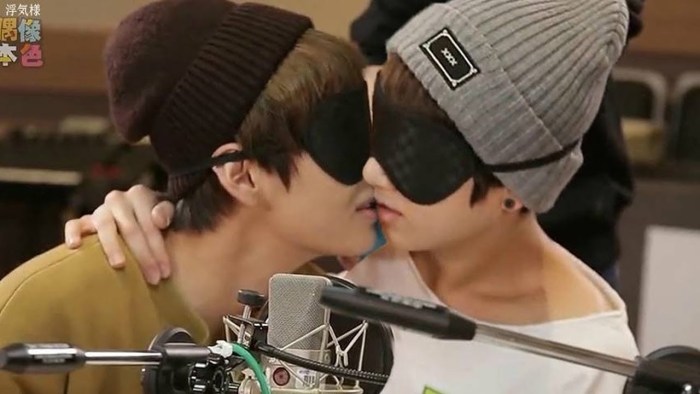 BTS Taehen and Jungkook Kiss